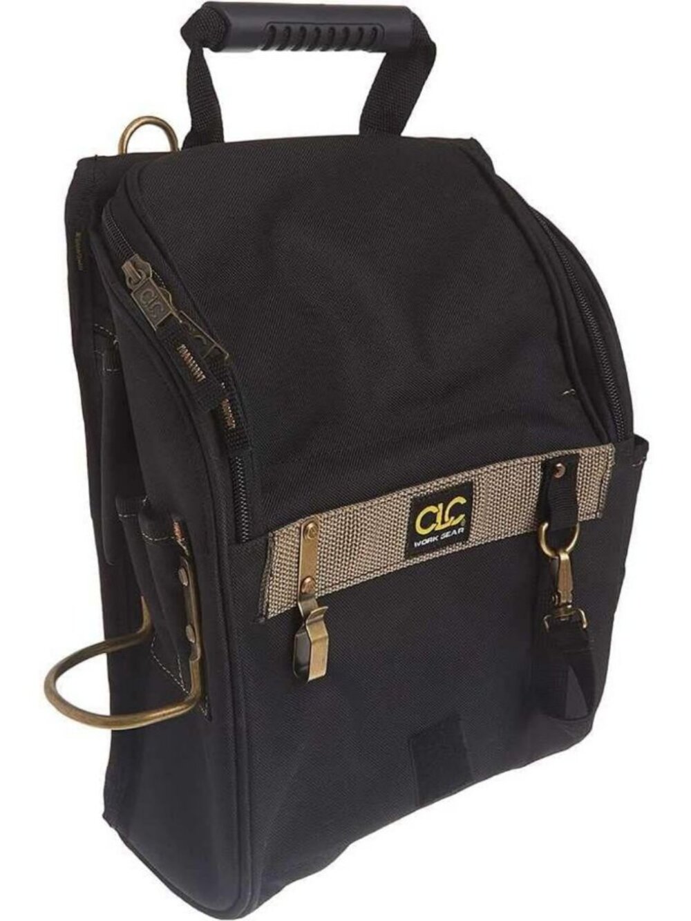Professional Electricians Tool Pouch - 21 Pocket Zippered Organizer, Black